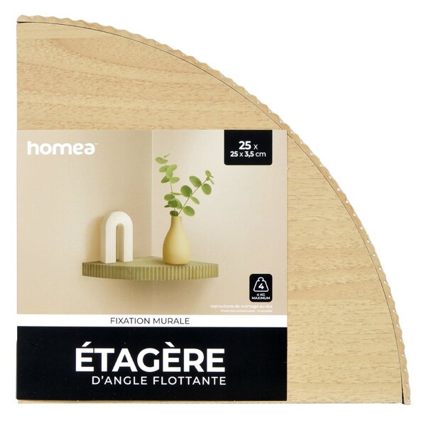 Γωνιακό Ράφι Τοίχου (25x25x3.5) L-C L.Oak 6RAN898CC