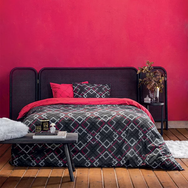 Σεντόνια Μονά (Σετ) Nima Bed Linen Nobel Ruby Γκρι ΜΕ ΛΑΣΤΙΧΟ 100x200+32