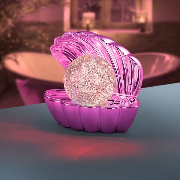 Reality Leuchten LED επιτραπέζια λάμπα Shelly, ροζ, πλαστικό, 18 cm, RGB, Ροζ / Ροζέ, Σαλόνι / τραπεζαρία, Πλαστικό, Νεανική διαβίωση