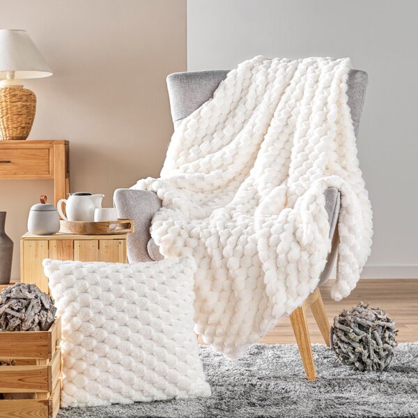 Κουβέρτα Καναπέ Fleece (125x150) L-C Frosty Natural 1612410