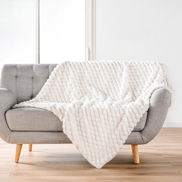 Κουβέρτα Καναπέ Fleece (125x150) L-C Frosty Natural 1612410