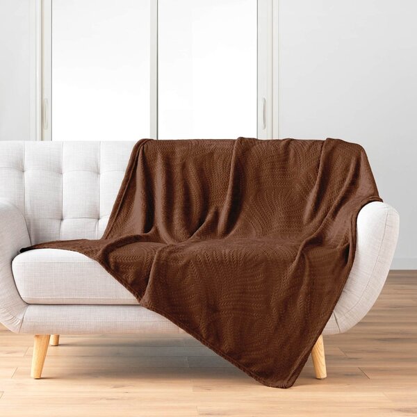 Κουβέρτα Καναπέ Fleece (125x150) L-C Nelia Choco 1613130