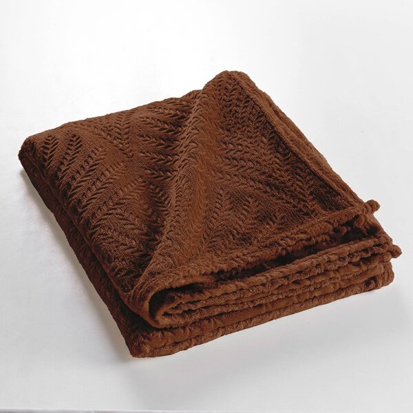 Κουβέρτα Καναπέ Fleece (125x150) L-C Nelia Choco 1613130