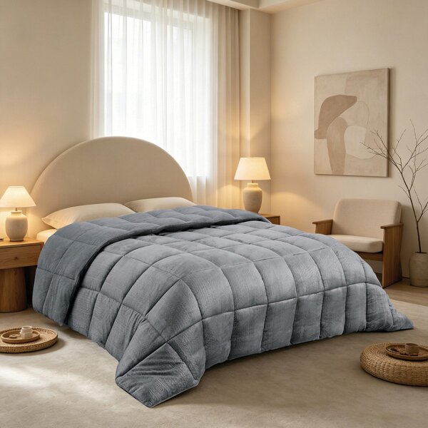 Κουβερτοπάπλωμα King Size (240x260) Melinen Shelby Grey