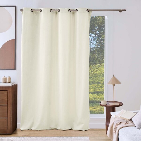 Κουρτίνα Βελουτέ (140x240) Με Τρουκς L-C Livane Natural 1613112