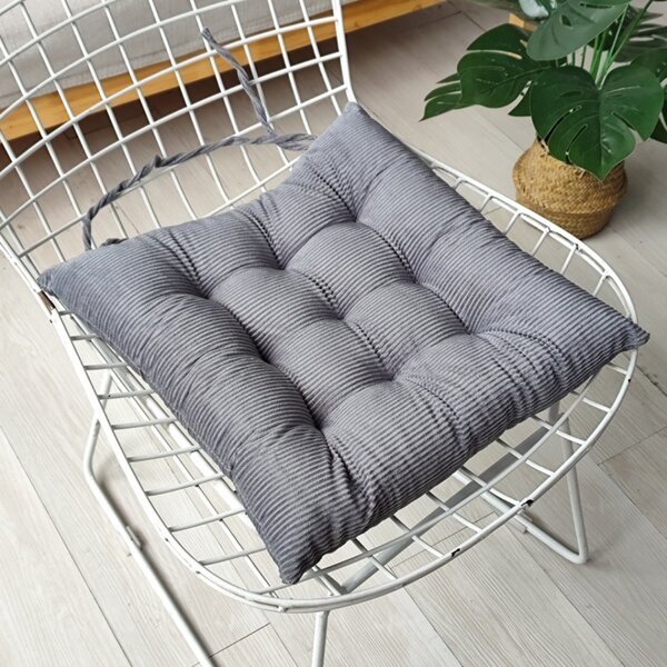Μαξιλάρι Καρέκλας (40x40) Melinen Cord Dark Grey