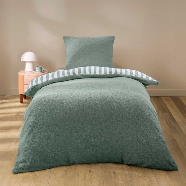 Παπλωματοθήκη Fleece Μονή (140x200) + Διακοσμητική Μαξιλαροθήκη Fleece L-C Pilou Cedar 1645285