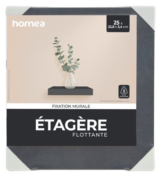 Ράφι Τοίχου (25x22.8x3.4) L-C Black 6RAN790NR