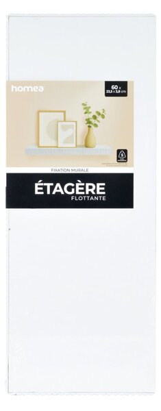 Ράφι Τοίχου (60x23.5x3.8) L-C White 6RAN895AC
