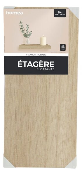 Ράφι Τοίχου (50x22.8x3.4) L-C L.Oak 6RAN791CC