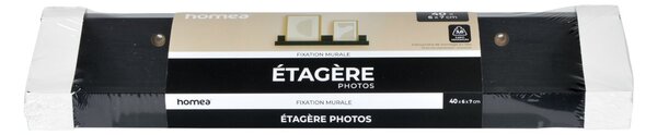 Ράφι Τοίχου (40x6x7) L-C Black 6RAN890NR