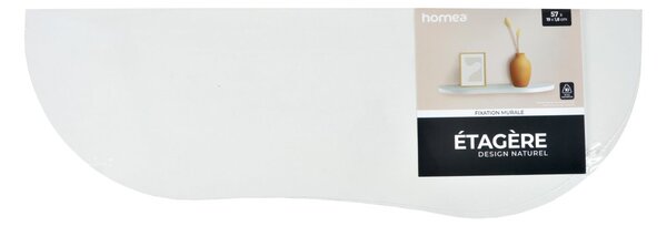 Ράφι Τοίχου (57x19x1.8) L-C White 6RAN894BC
