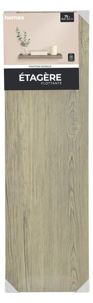 Ράφι Τοίχου (75x22.8x3.4) L-C Oak 6RAN792CN