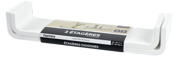 Ράφια Τοίχου (Σετ 2τμχ) L-C White 6RAN893
