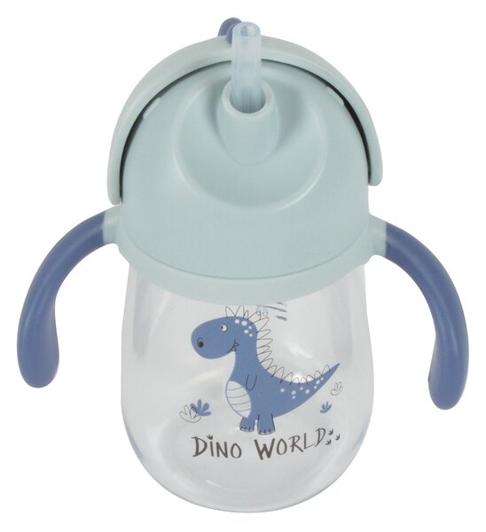 Ποτήρι Εκπαιδευτικό 240ml Με Καλαμάκι L-C Dino World 6REP308