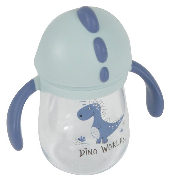 Ποτήρι Εκπαιδευτικό 240ml Με Καλαμάκι L-C Dino World 6REP308