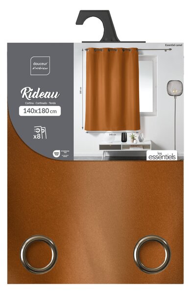 Κουρτίνα Παραθύρου (140x180) Με Τρουκς L-C Essentiel Camel Brown 1612661
