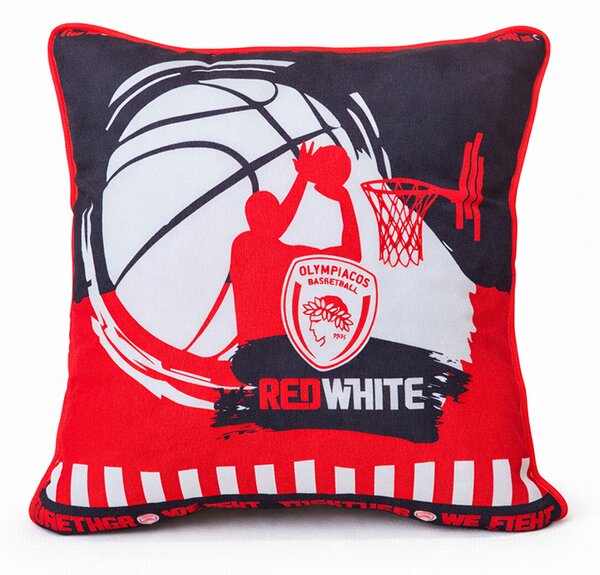 Διακοσμητική Μαξιλαροθήκη 2 Όψεων (43x43) Palamaiki OLYMPIACOS