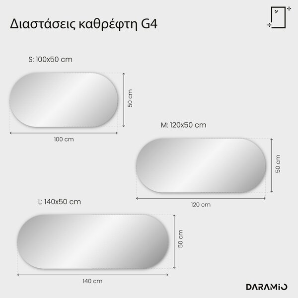 Άτυπος καθρέφτης με Φως LED G4