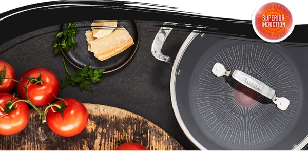 Τηγάνι Wok Tefal G2557172 SHAL26CV M Απεριόριστο, 26 cm, Καπάκι, Αντικολλητική επίστρωση, Θερμοσήμα, Επαγωγή, Μαύρο