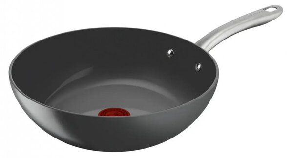 Τηγάνι Wok Tefal C4241943 Renew+, 28 cm, Κεραμική επίστρωση, Thermo-Signal, Thermo-Fusion, Thermo-Spot, Induction, Γκρι