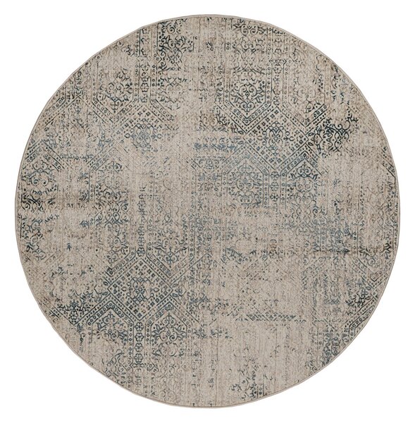 Στρογγυλό Χαλί All Season (Φ160) Βιοκαρπέτ Gossip 9186A Cream Blue