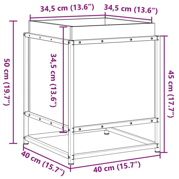 Ζαρντινιέρα 40x40x50 εκ. Εμποτισμ. Ξύλο Πεύκου - Καφέ