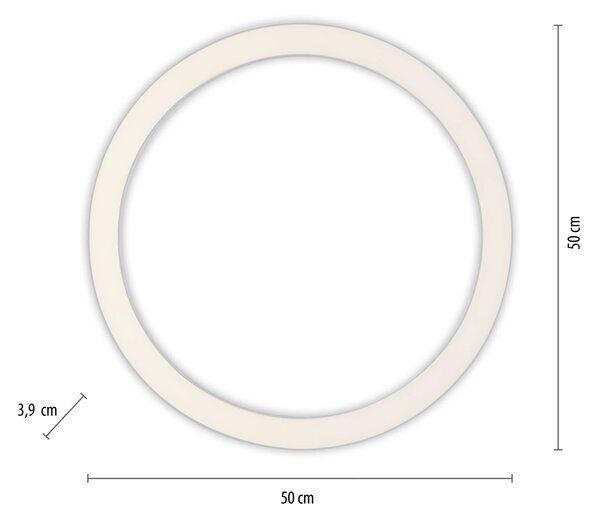 Φωτιστικό οροφής LED PURE Lines, Ø 50 cm, ασημί, CCT, τηλεχειριστήριο