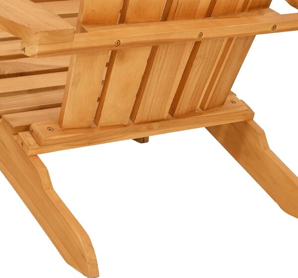 Καρέκλα Κήπου Adirondack 77x78x95 εκ. από Μασίφ Ξύλο Teak - Καφέ