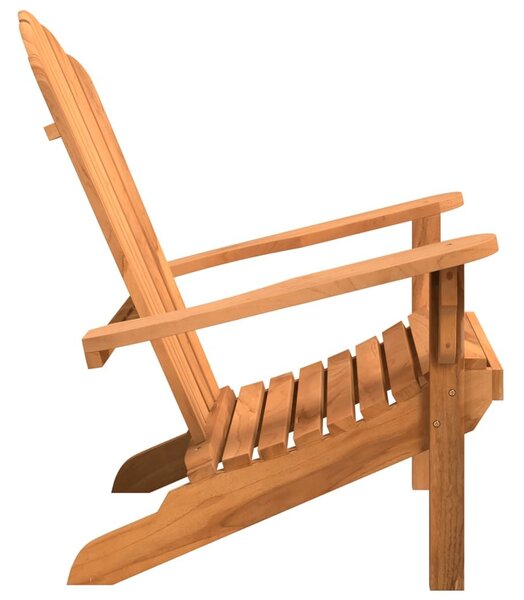 Καρέκλα Κήπου Adirondack 77x78x95 εκ. από Μασίφ Ξύλο Teak - Καφέ