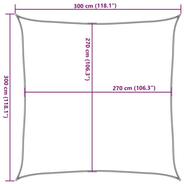 Πανί Σκίασης Κίτρινο 3 x 3 μ. από HDPE 160 γρ./μ² - Κίτρινο