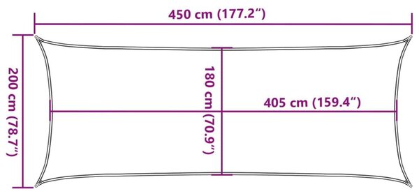 Πανί Σκίασης Καφέ 2 x 4,5 μ. από HDPE 160 γρ./μ² - Καφέ