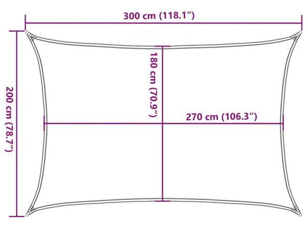 Πανί Σκίασης Ανοιχτό Πράσινο 2 x 3 μ. από HDPE 160 γρ./μ² - Πράσινο