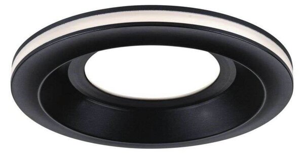 Paulmann LED χωνευτό φωτιστικό Sormus μαύρο, Ø 10 cm, IP65, σετ 3 τεμαχίων, Μαύρο, Μπάνιο, Πλαστικό, σύγχρονο, Εσοχή οροφής