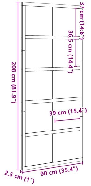 Πόρτα Αχυρώνα 90x208 εκ. από Μασίφ Ξύλο Πεύκου - Καφέ