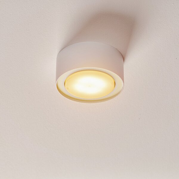 Nowodvorski Lighting Σποτ οροφής Flea από χάλυβα, λευκό, ρυθμιζόμενος, Λευκό, Σαλόνι / τραπεζαρία, Μέταλλο