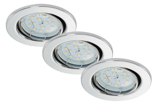 Briloner 7220-038 - ΣΥΣΚΕΥΑΣΙΑ 3x LED Χωνευτά φωτιστικά μπάνιου FIT 1xGU10/5W/230V