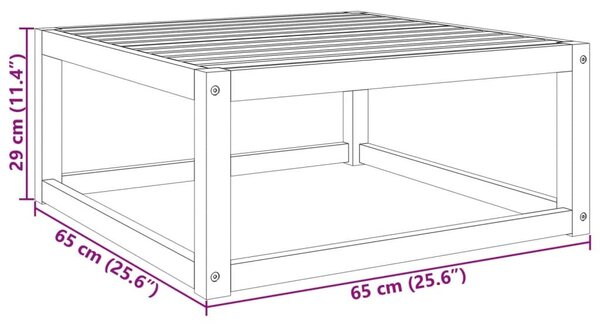 Τραπέζι Κήπου 65x65x29 εκ. από Μασίφ Ξύλο Ακακίας - Καφέ