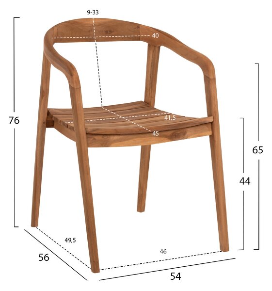 ΠΟΛΥΘΡΟΝΑ DEUS HM9621 ΞΥΛΟ TEAK 54x56x76Yεκ