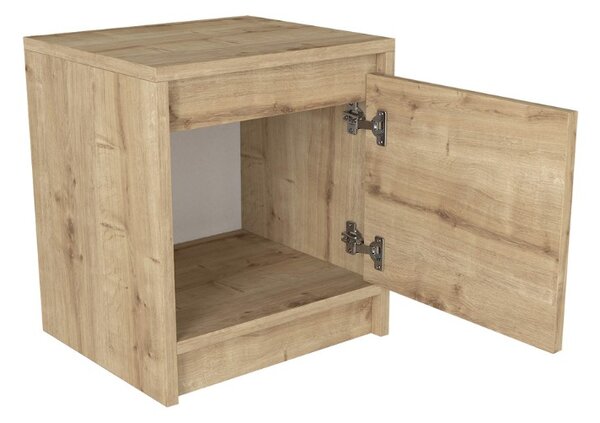 Κομοδίνο Conve Megapap χρώμα sapphire oak 40x35x45εκ