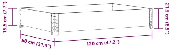 Ζαρντινιέρα Κήπου Κήπου 120 x 80 εκ. από Μασίφ Ξύλο Πεύκου - Καφέ