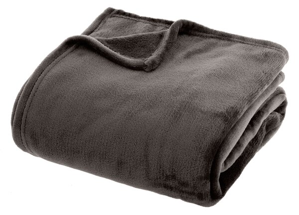 Κουβέρτα Fleece Ημίδιπλη (180x230) A-S Flannel Dark Grey 156048L