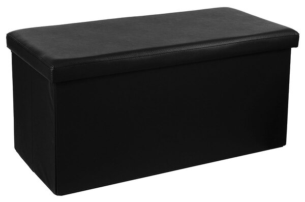 Ταμπουρέ Με Αποθηκευτικό Χώρο (76x38x38) A-S Fold Black 140090A