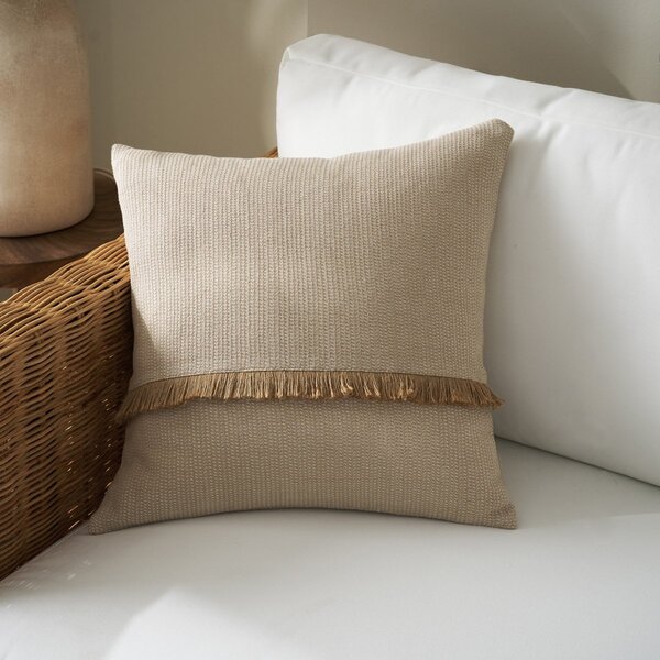 Διακοσμητική Μαξιλαροθήκη (50x50) Gofis Home Odessa Hemp Beige 533/06