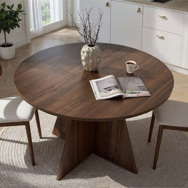 Τραπέζι Τραπεζαρίας (Φ120x75) A-G Virella 746NRD1109 Walnut