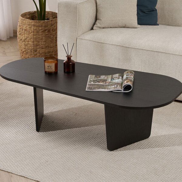 Τραπέζι Σαλονιού (130x65x40) A-G Ovalis 838NRD1110 Wood Black