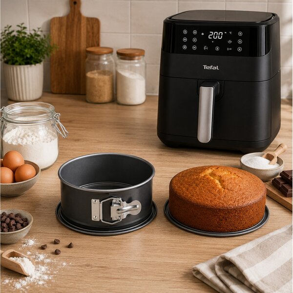 Φόρμα για κέικ στρογγυλό Tefal για Air Fryer, με διαστάσεις 18x18x7.5cm