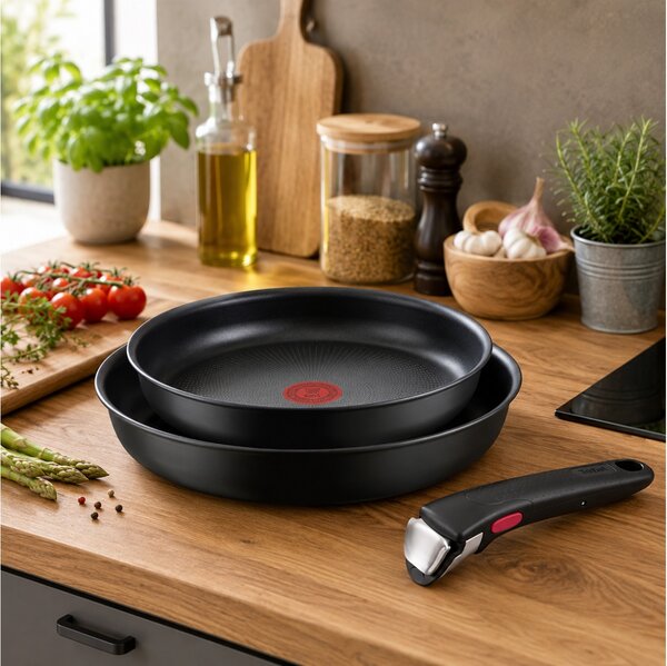 Σετ Τηγάνια Tefal Ingenio Ultimate με αποσπώμενη λαβη, αντικολλητική επίστρωση και διαμέτρους 22cm και 26cm - 2 Τεμάχια