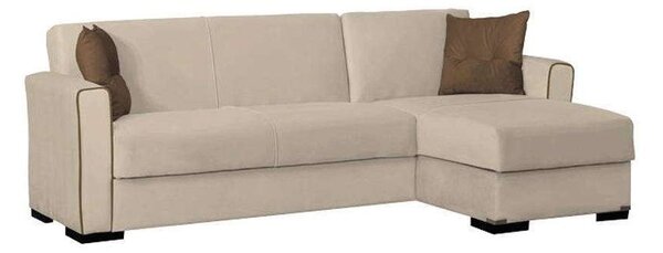 Καναπές Γωνιακός New Emily 828-122-143 240x146x85cm Beige