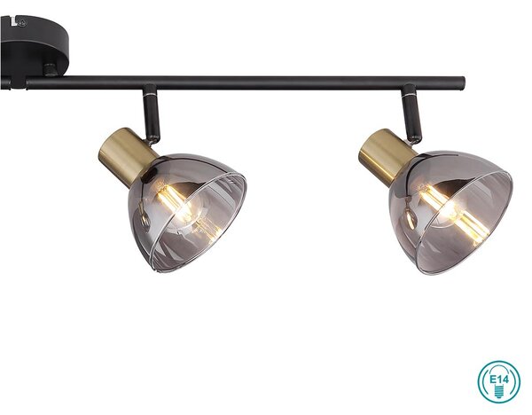 Φωτιστικό Οροφής Globo Lighting Jay 54305-4 Μαύρο